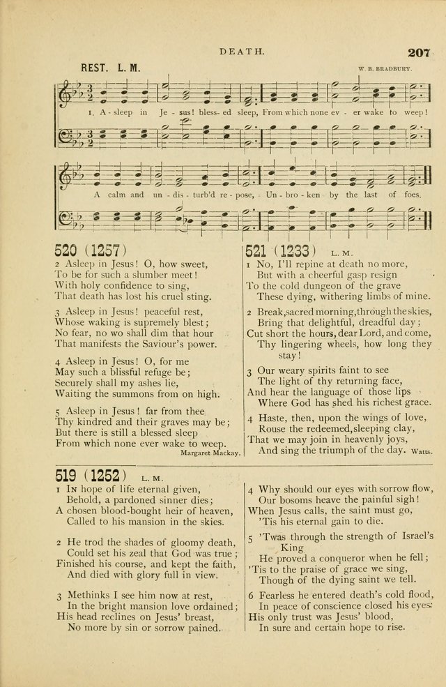 Hymn and Tune Book for Use in Old School or Primitive Baptist Churches page 207