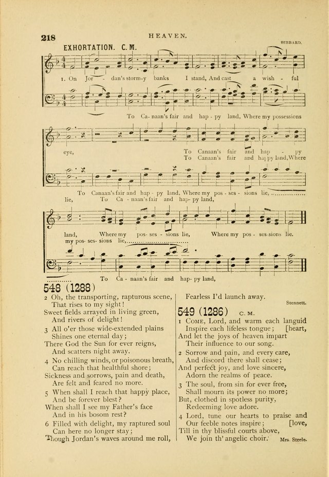 Hymn and Tune Book for Use in Old School or Primitive Baptist Churches page 218