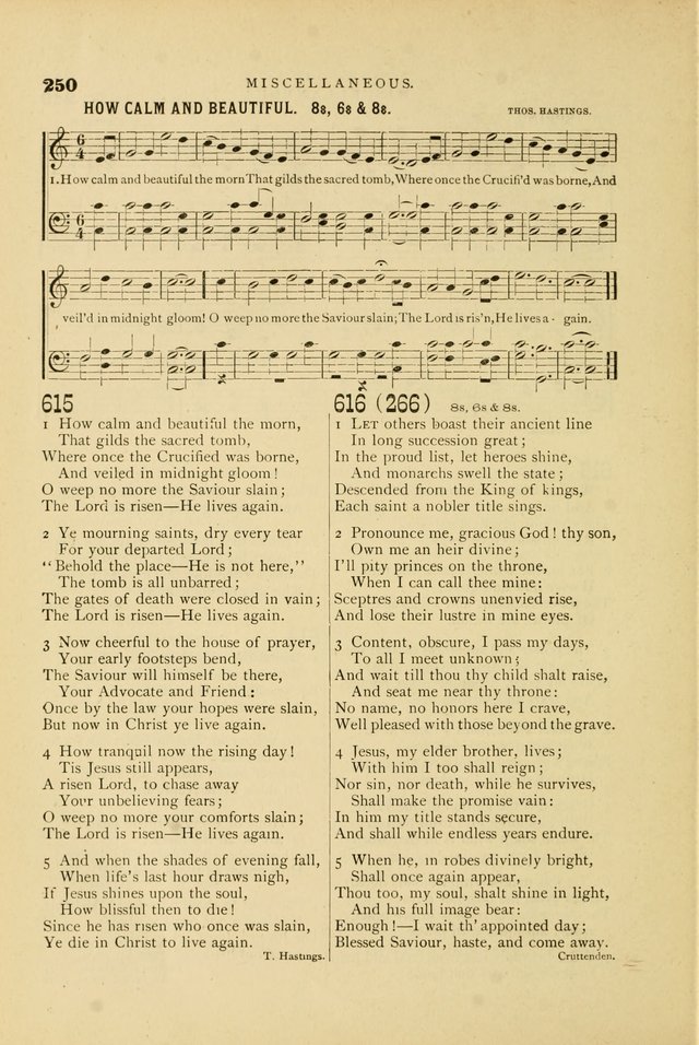 Hymn and Tune Book for Use in Old School or Primitive Baptist Churches page 250