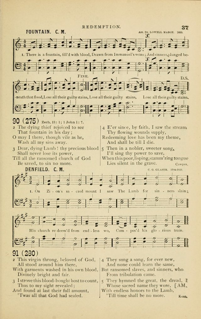 Hymn and Tune Book for Use in Old School or Primitive Baptist Churches page 37