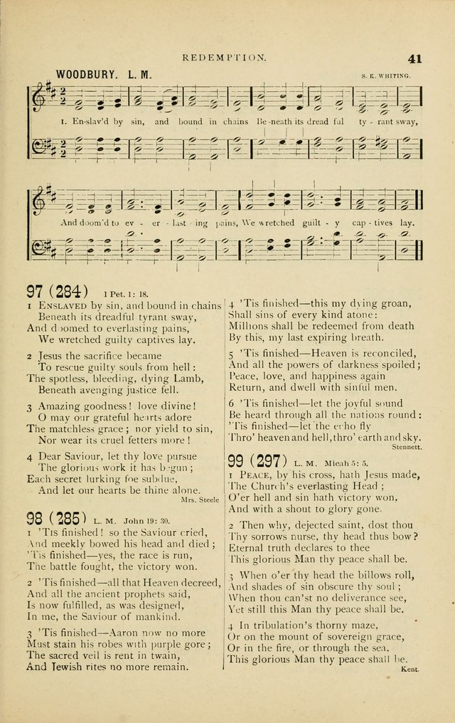 Hymn and Tune Book for Use in Old School or Primitive Baptist Churches page 41