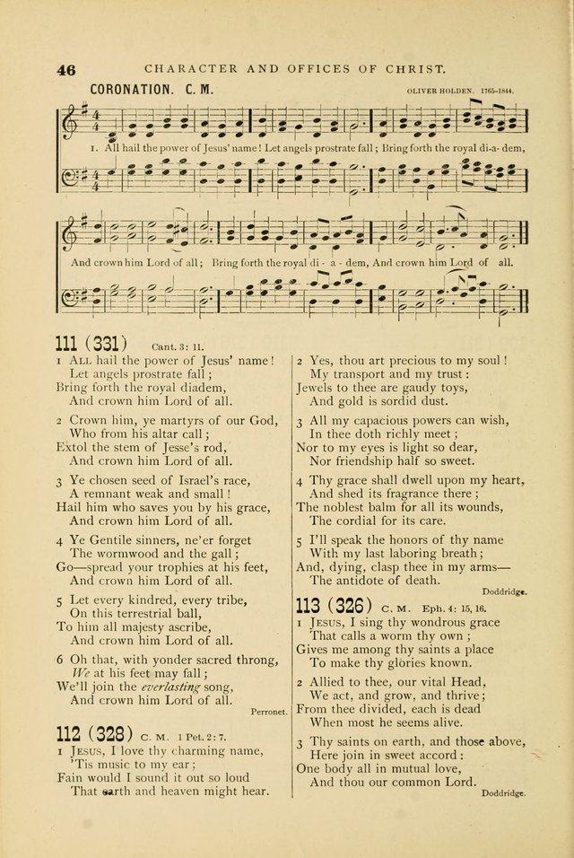 Hymn and Tune Book for Use in Old School or Primitive Baptist Churches page 46