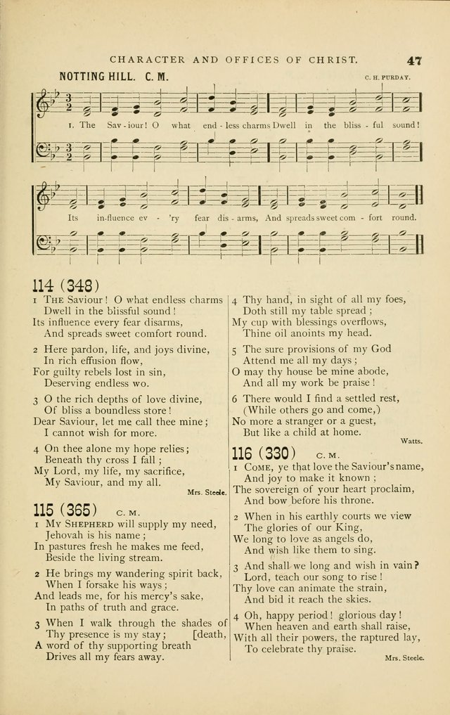 Hymn and Tune Book for Use in Old School or Primitive Baptist Churches page 47