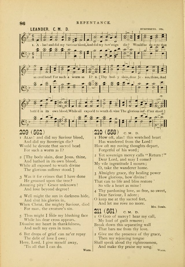 Hymn and Tune Book for Use in Old School or Primitive Baptist Churches page 86