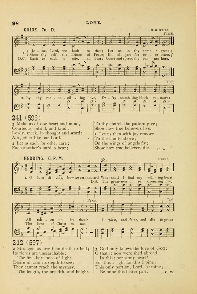 Hymn and Tune Book for Use in Old School or Primitive Baptist Churches page 98