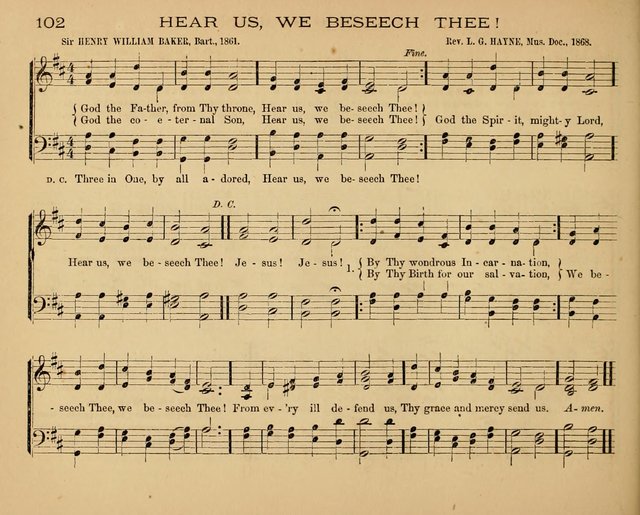 The Hymnary with Tunes: a collection of music for Sunday schools page 102