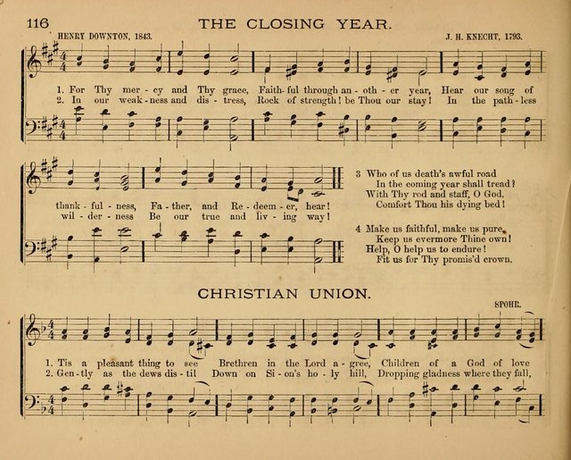 The Hymnary with Tunes: a collection of music for Sunday schools page 116