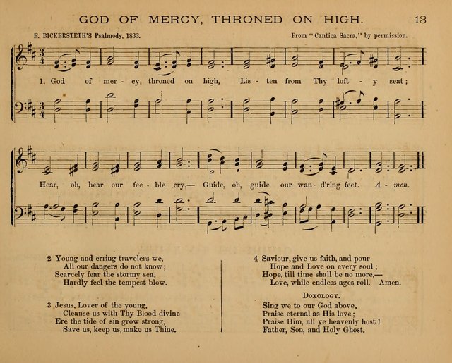 The Hymnary with Tunes: a collection of music for Sunday schools page 13