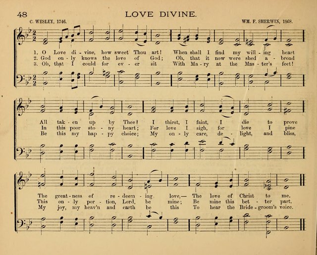 The Hymnary with Tunes: a collection of music for Sunday schools page 48