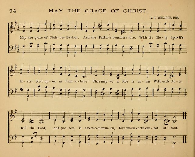 The Hymnary with Tunes: a collection of music for Sunday schools page 74