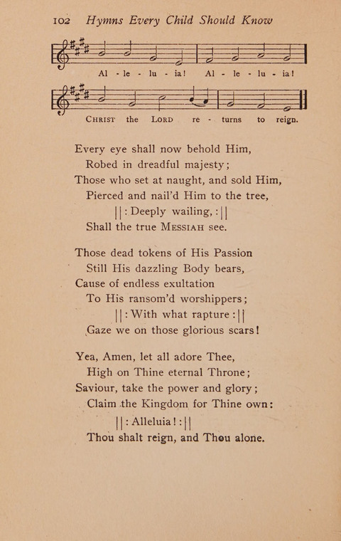 Hymns That Every Child Should Know: A selection of the best hymns of all nations for young people page 102