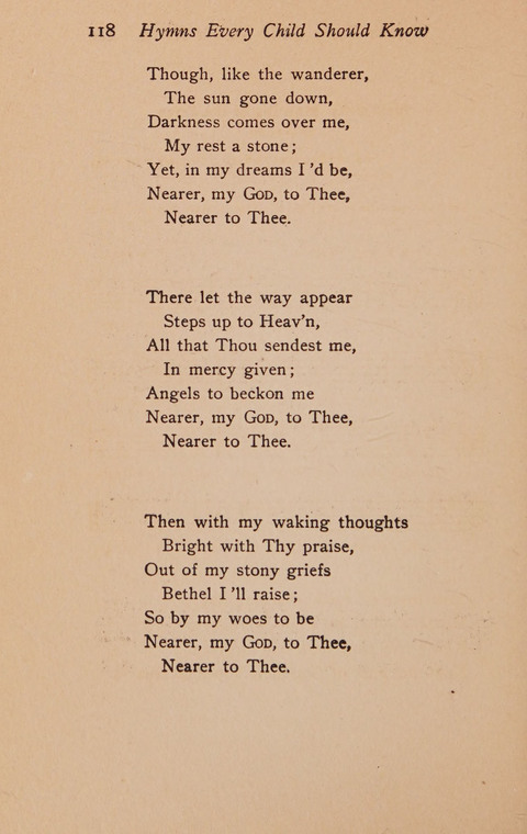 Hymns That Every Child Should Know: A selection of the best hymns of all nations for young people page 118