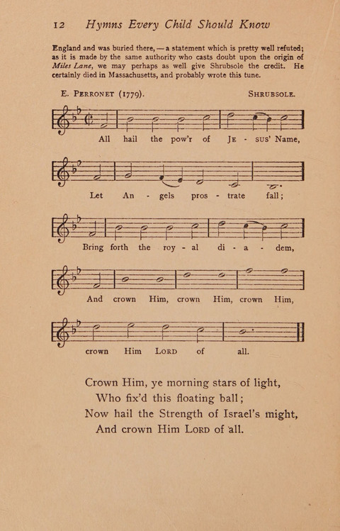 Hymns That Every Child Should Know: A selection of the best hymns of all nations for young people page 12