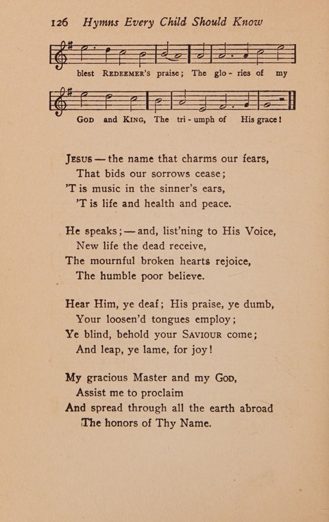 Hymns That Every Child Should Know: A selection of the best hymns of all nations for young people page 126