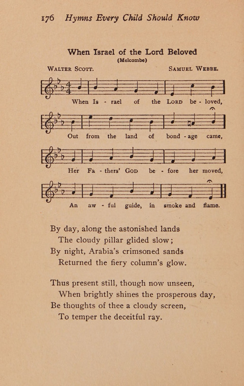 Hymns That Every Child Should Know: A selection of the best hymns of all nations for young people page 176