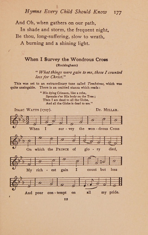 Hymns That Every Child Should Know: A selection of the best hymns of all nations for young people page 177