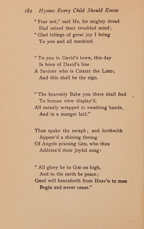 Hymns That Every Child Should Know: A selection of the best hymns of all nations for young people page 182