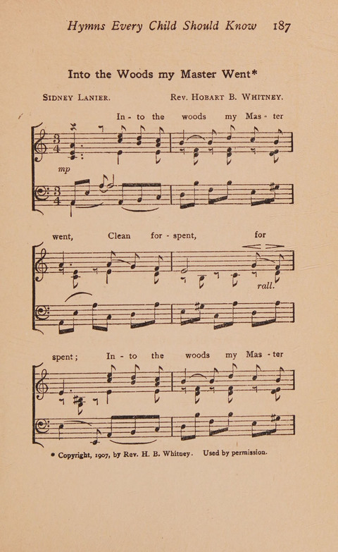 Hymns That Every Child Should Know: A selection of the best hymns of all nations for young people page 187