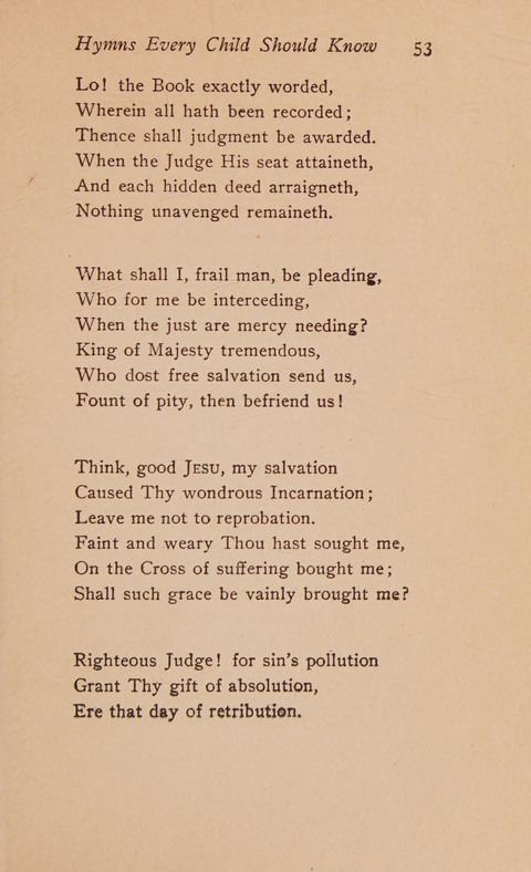 Hymns That Every Child Should Know: A selection of the best hymns of all nations for young people page 53