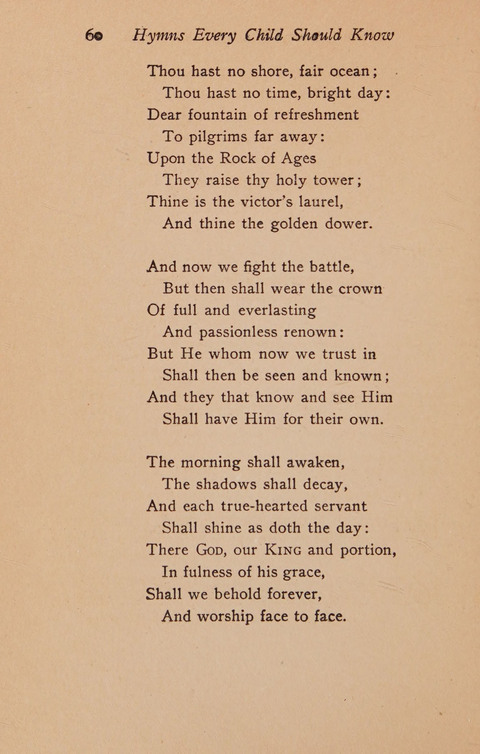 Hymns That Every Child Should Know: A selection of the best hymns of all nations for young people page 60