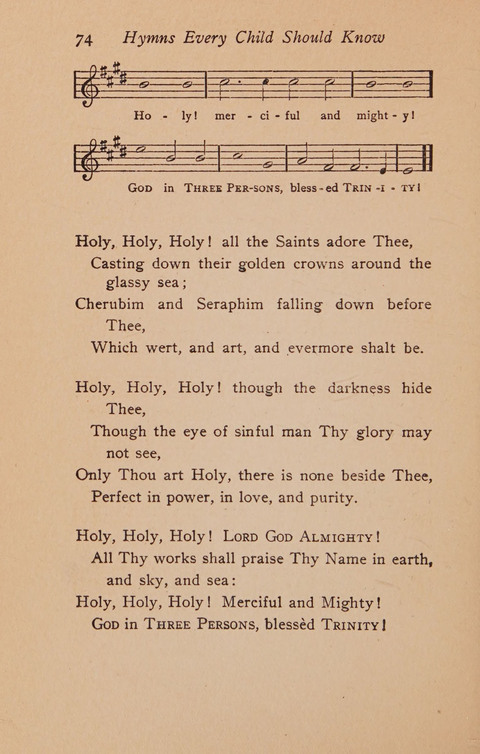 Hymns That Every Child Should Know: A selection of the best hymns of all nations for young people page 74