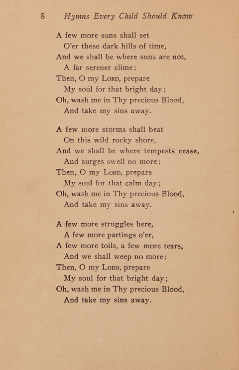 Hymns That Every Child Should Know: A selection of the best hymns of all nations for young people page 8