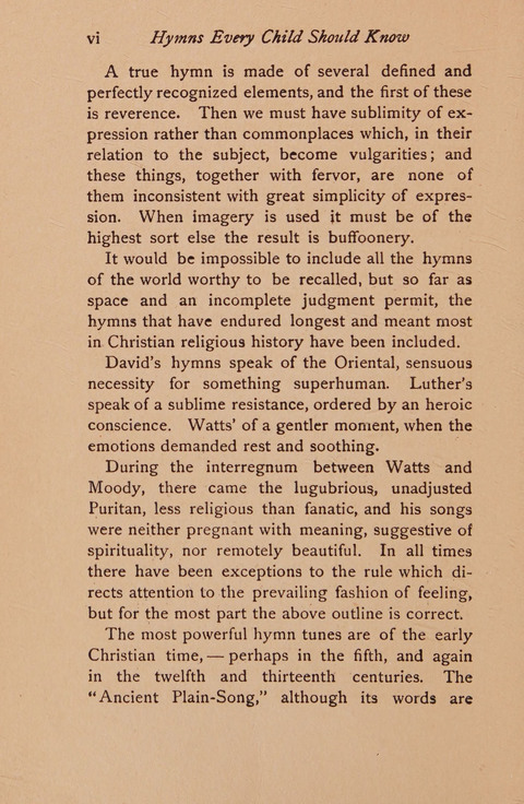 Hymns That Every Child Should Know: A selection of the best hymns of all nations for young people page xi