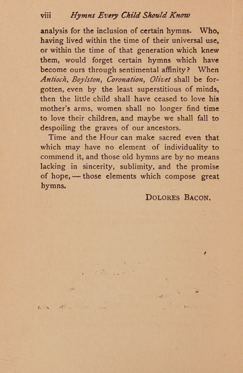 Hymns That Every Child Should Know: A selection of the best hymns of all nations for young people page xiii