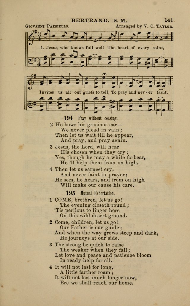 Hymns and Tunes for Prayer and Social Meetings page 141