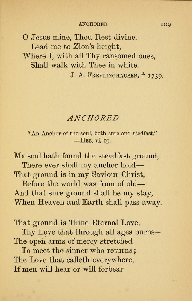 Hymns of Ter Steegen and Others (Second Series) page 109