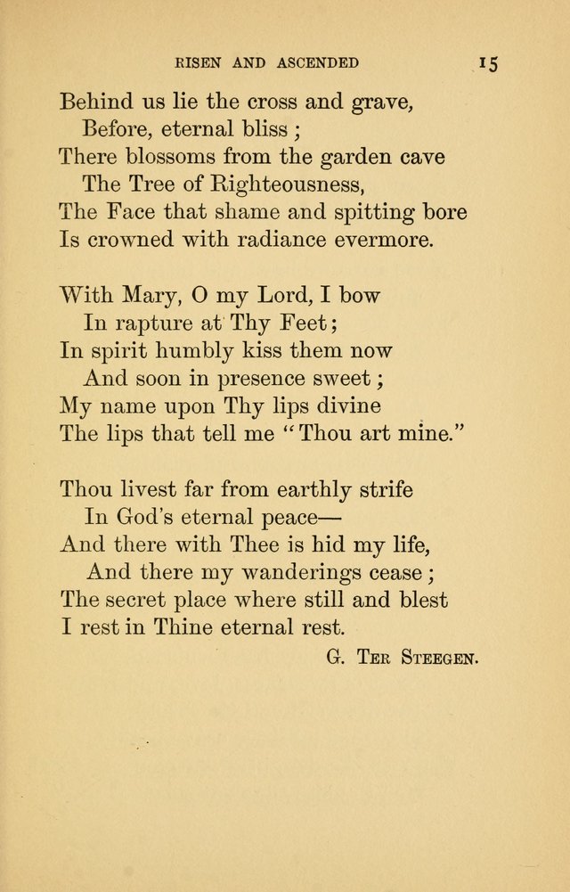 Hymns of Ter Steegen and Others (Second Series) page 15