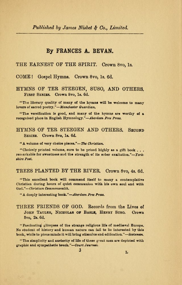 Hymns of Ter Steegen and Others (Second Series) page 161