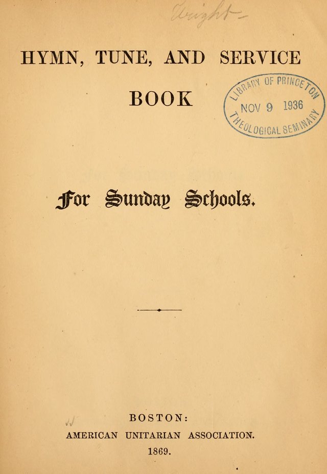 Hymn, Tune, and Service Book for Sunday Schools page vii