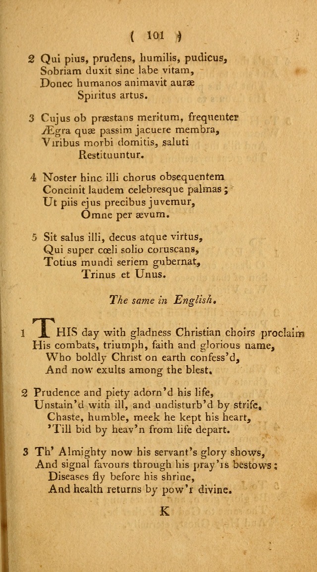 Hymns, for the Use of the Catholic Church in the United States of America (New ed.) page 101