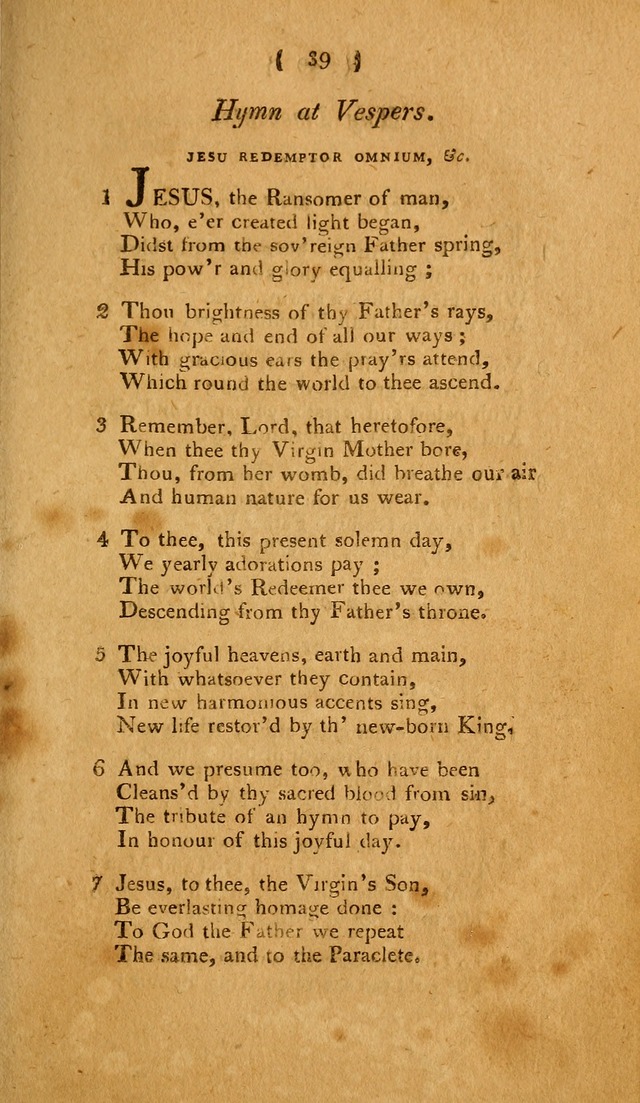 Hymns, for the Use of the Catholic Church in the United States of America (New ed.) page 39