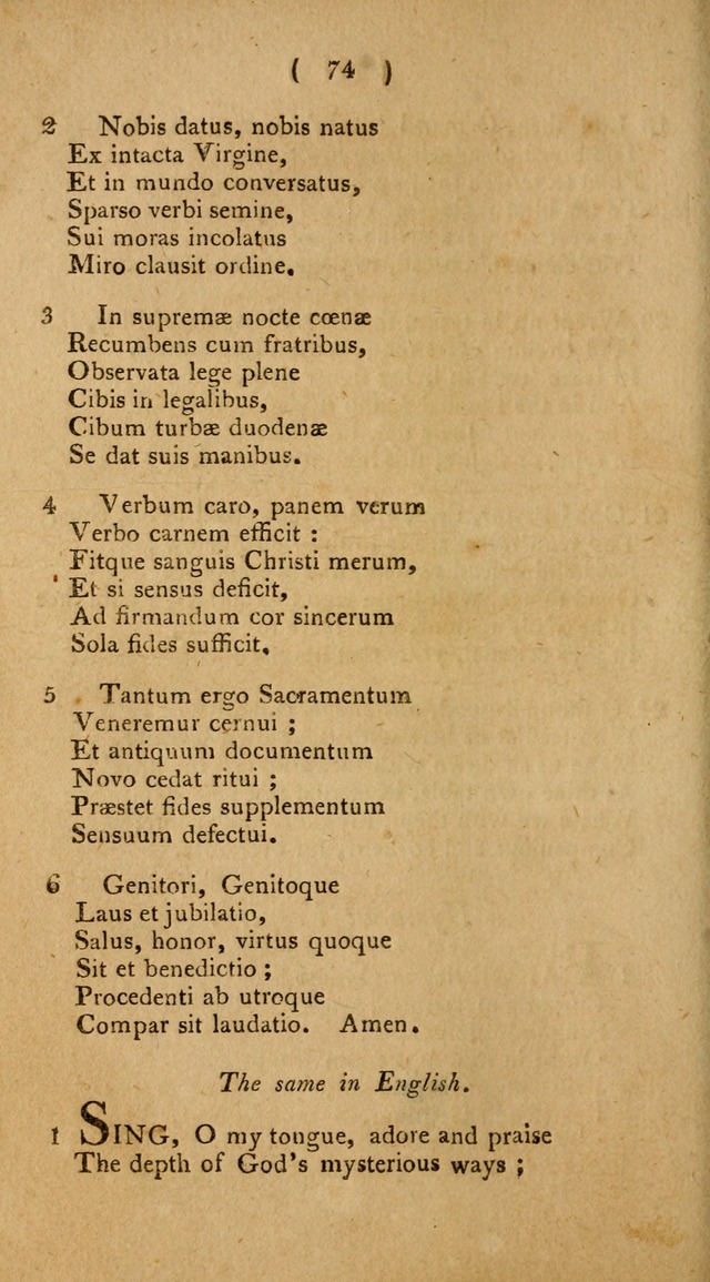 Hymns, for the Use of the Catholic Church in the United States of America (New ed.) page 74