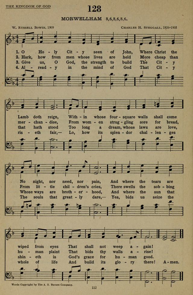 Hymns of the United Church page 112