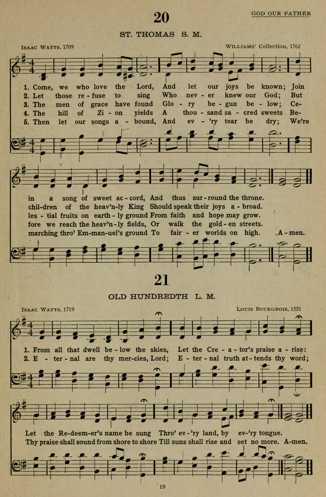 Hymns of the United Church page 19