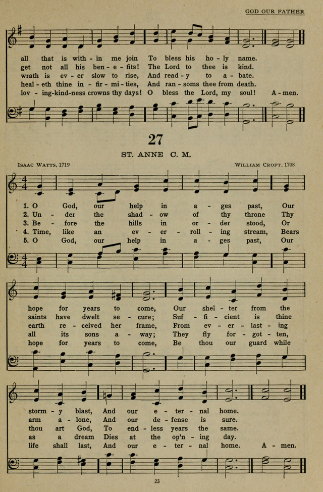 Hymns of the United Church page 23