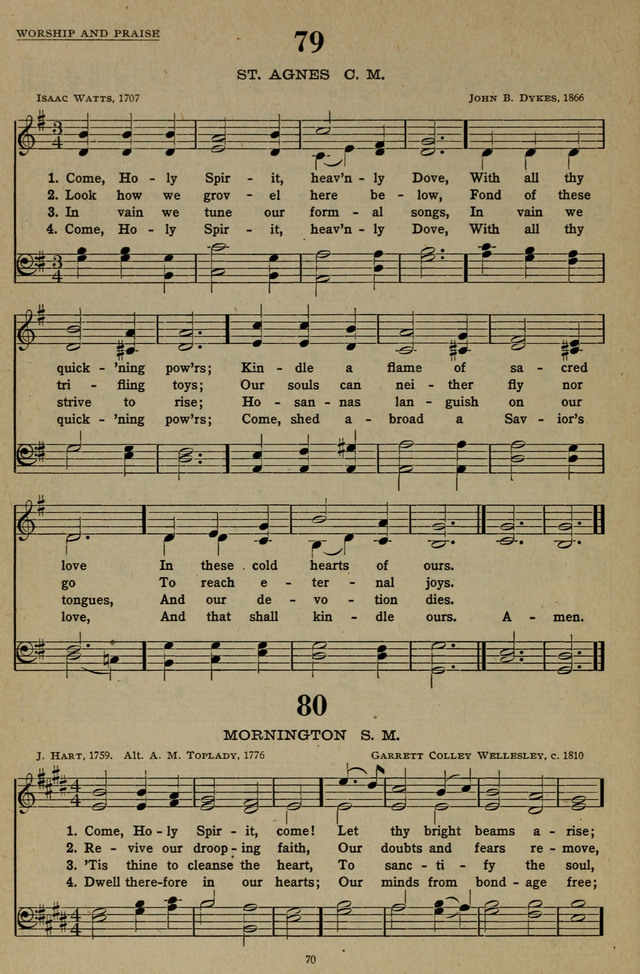 Hymns of the United Church page 70