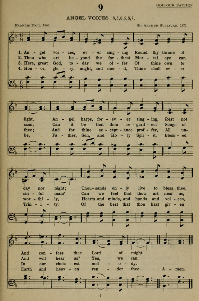 Hymns of the United Church page 9