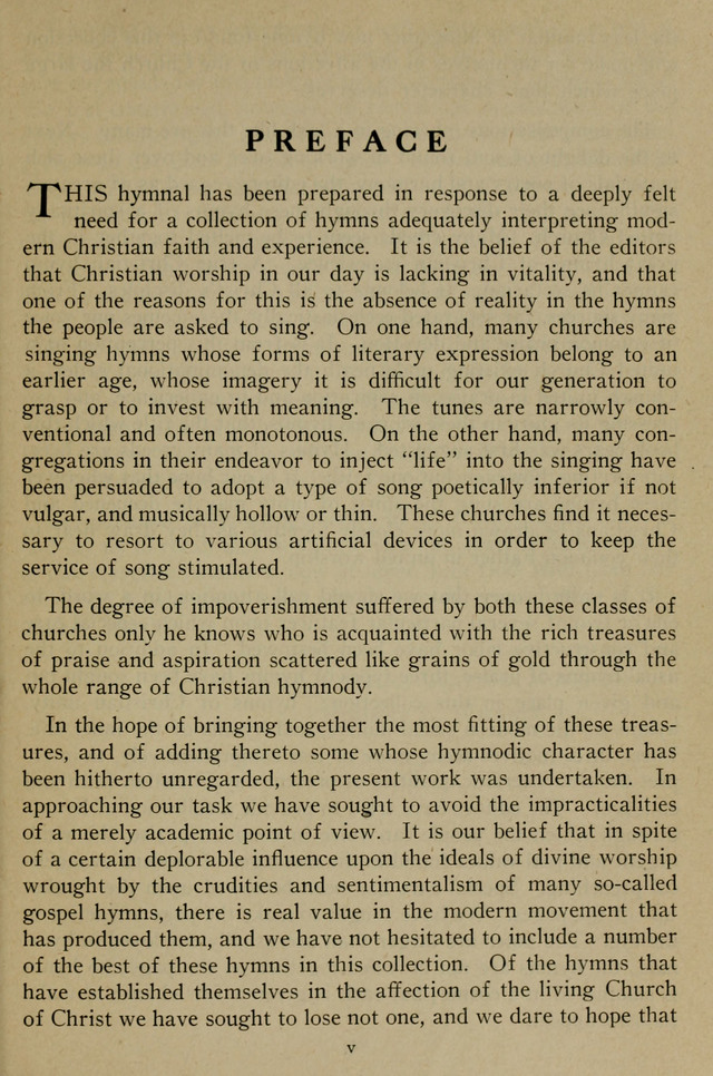 Hymns of the United Church page viii