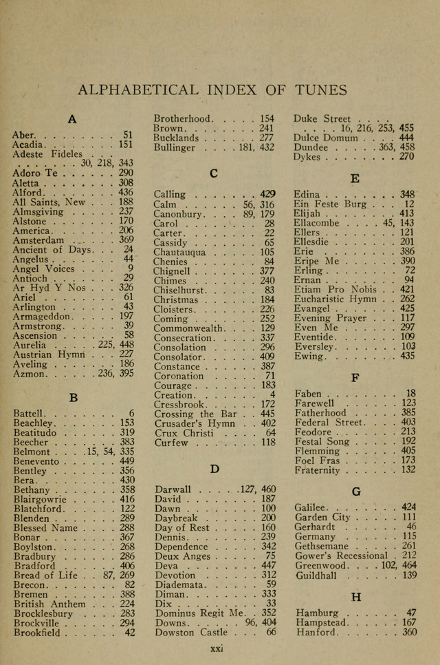 Hymns of the United Church page xxiv