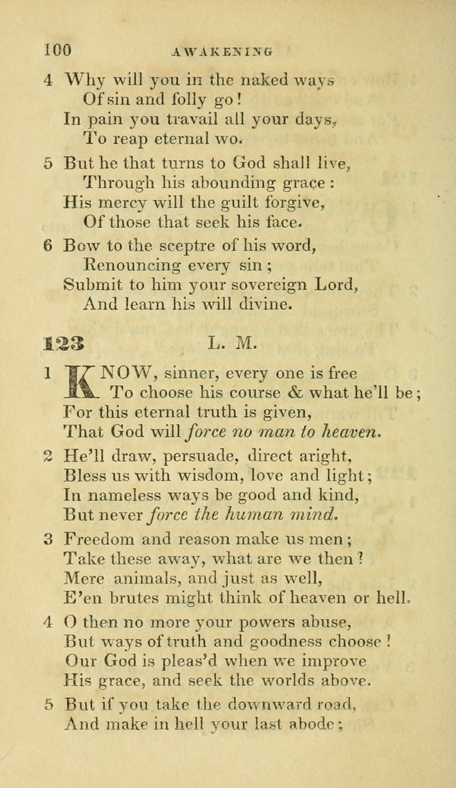 Hymns selected from various authors: for the use of the Evangelical Association, and all lovers of pious devotion (5th ed.) page 100