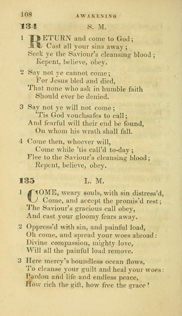 Hymns selected from various authors: for the use of the Evangelical Association, and all lovers of pious devotion (5th ed.) page 108