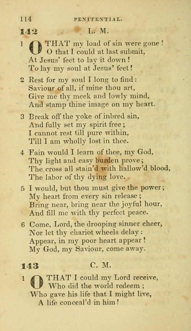 Hymns selected from various authors: for the use of the Evangelical Association, and all lovers of pious devotion (5th ed.) page 114