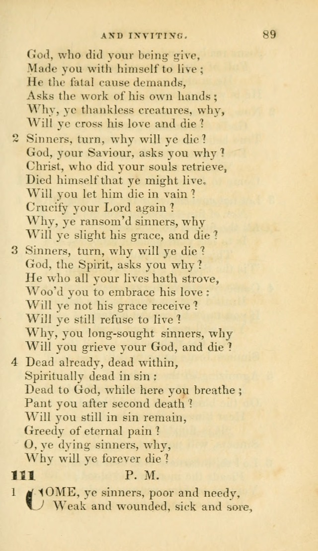 Hymns selected from various authors: for the use of the Evangelical Association, and all lovers of pious devotion (5th ed.) page 89