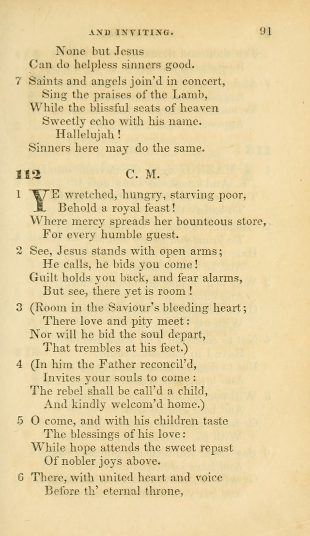 Hymns selected from various authors: for the use of the Evangelical Association, and all lovers of pious devotion (5th ed.) page 91