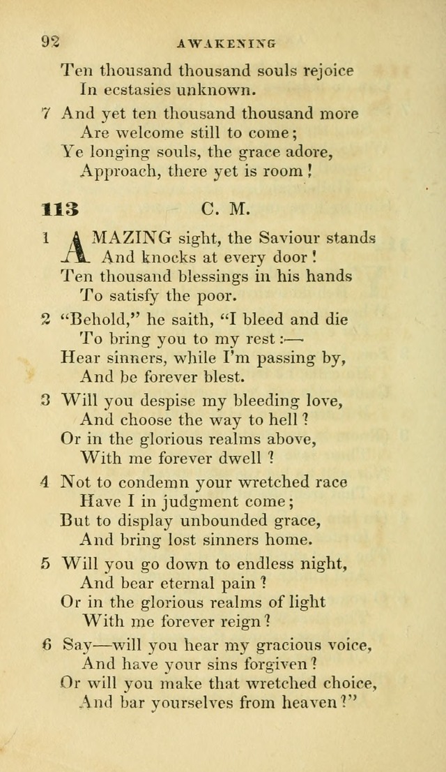 Hymns selected from various authors: for the use of the Evangelical Association, and all lovers of pious devotion (5th ed.) page 92