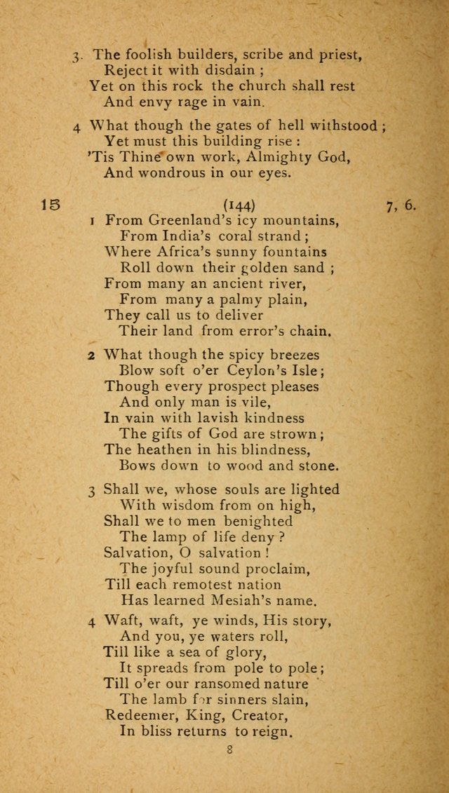 Hymns: for the Use of English Lutheran Missions page 8